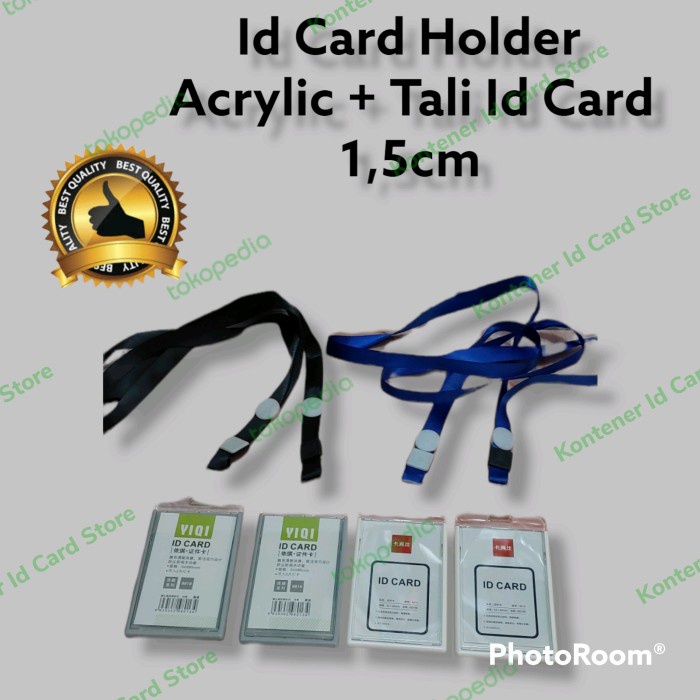 

Lucu Id Card Holder Acrylic Transparant Tali Id Card Holder Nilon 1,5 Cm Promo