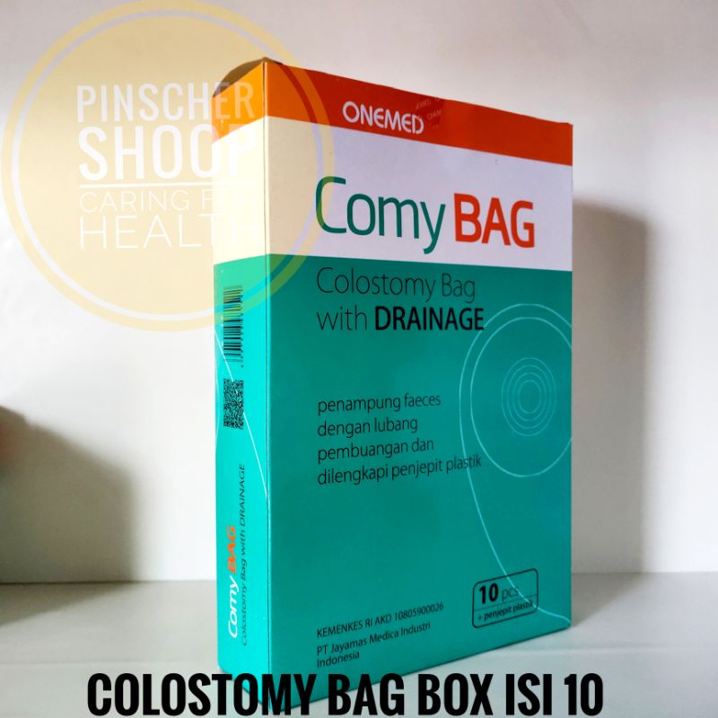 KANTONG KOLOSTOMI  COLOSTOMY BAG WITH KLIP COMYBAG BOX ISI 10 PCS