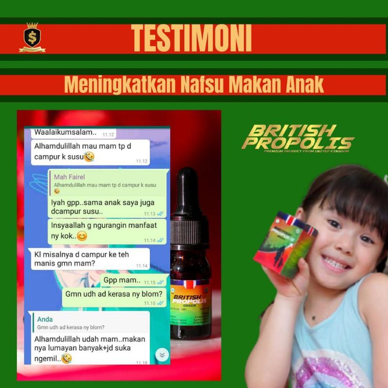 

PENAMBAH NAFSU MAKAN ANAK - Propolis 100% Original