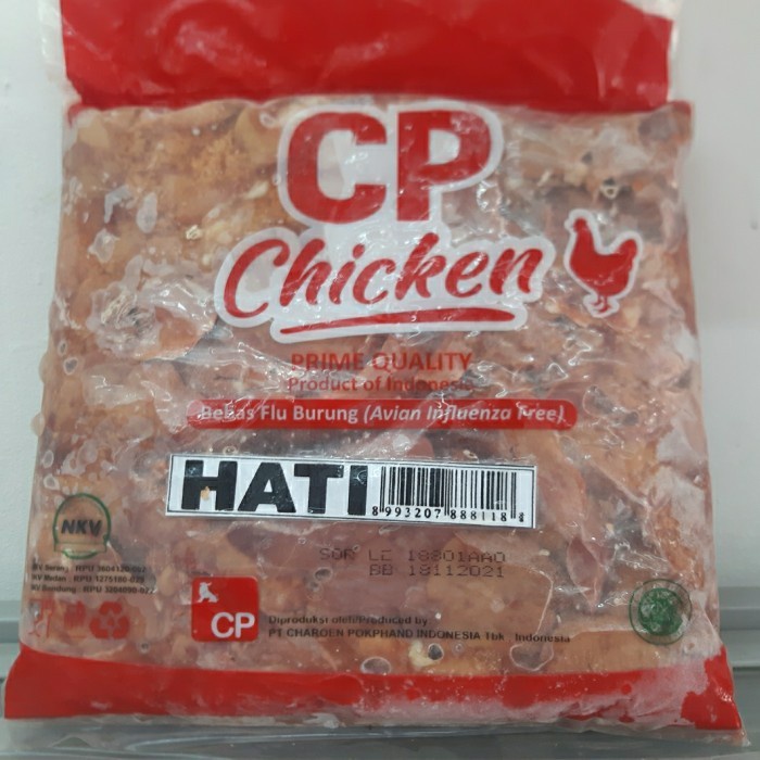 

Hati Ayam Frozen CP Chicken Prime Quality - 1 Kilogram