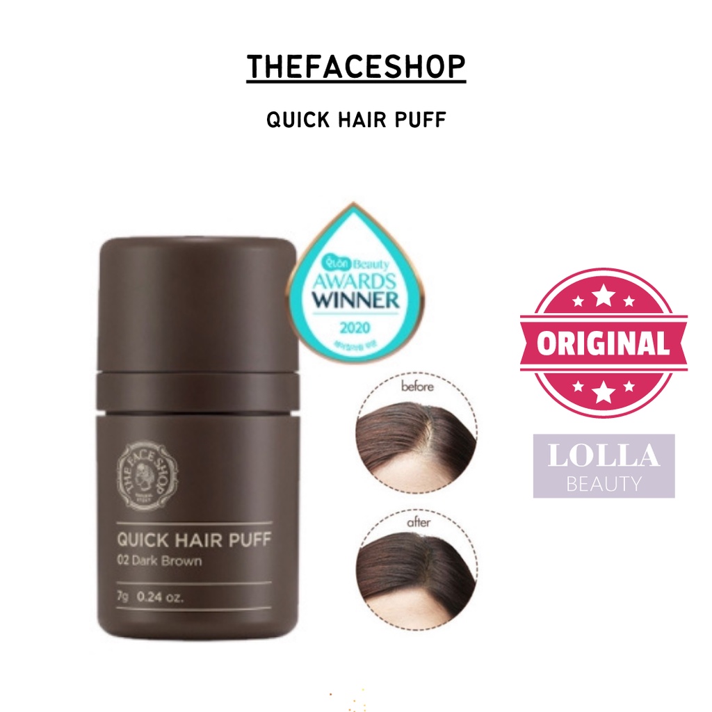 THEFACESHOP - Quick Hair Puff #2 Dark Brown ( Exp 2026 )