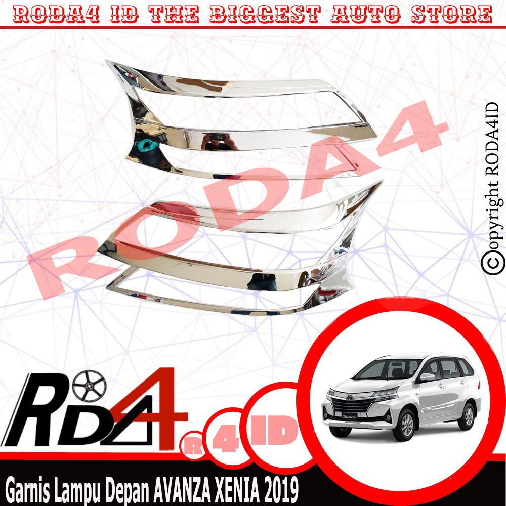 Garnish Lampu Depan Dan Sein New Avanza Veloz Xenia 2019 CHROME