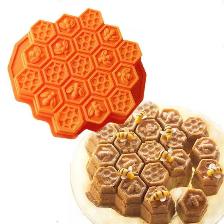 Loyang Kue Silicone Puding Cetakan Bolu Silikon Tahan Panas Honey Comb