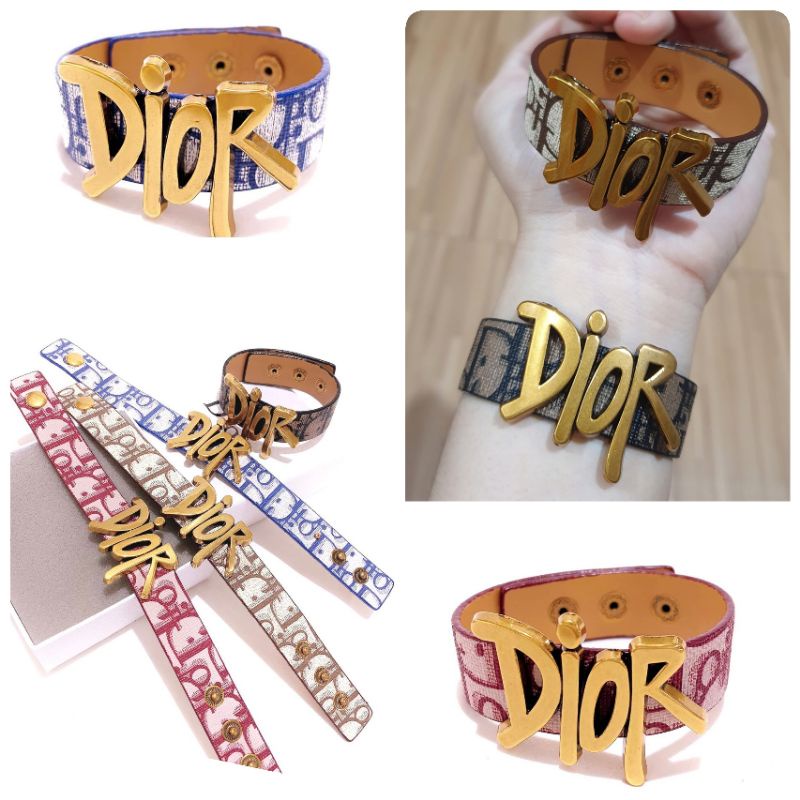 Gelang Kulit CD Premium Quality Tidak karatan Bracelet Branded band  Premium quality 2288