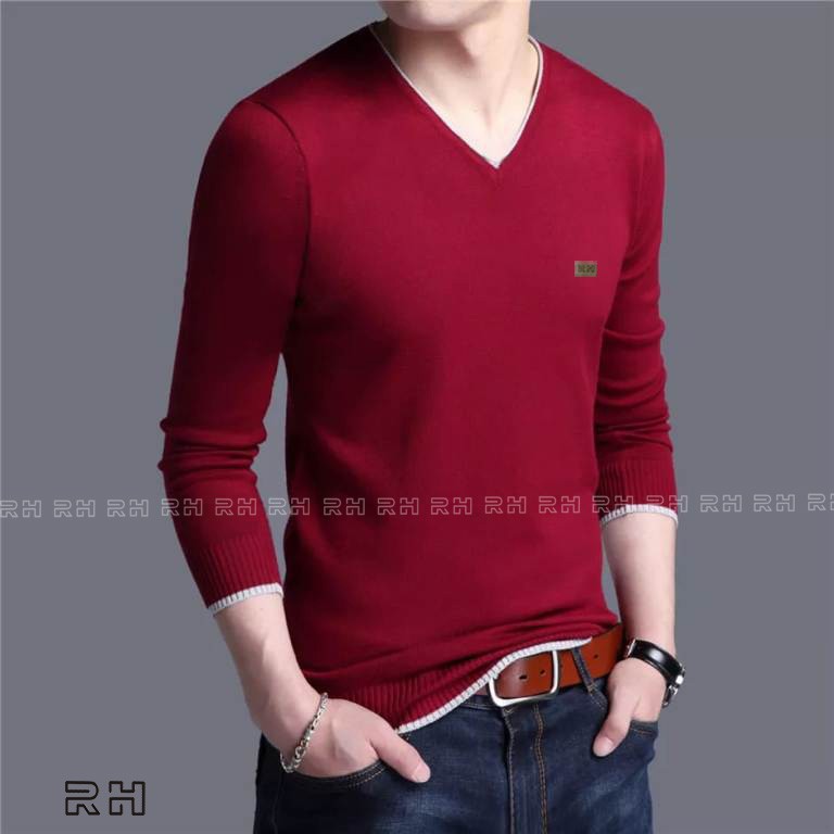 SWEATER RAJUT V NECK PRIA SWITTER PRIA ATASAN RAJUT SWEETER PRIA CARDIGAN BAJU RAJUT