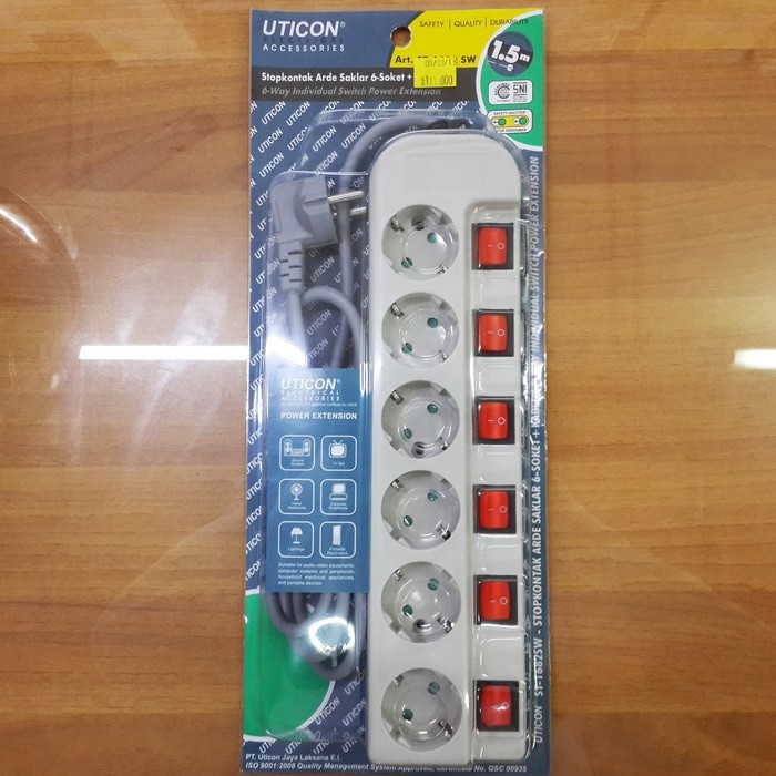 Terminal Saklar Uticon 6 Lubang / Stop Kontak