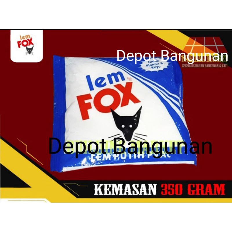 

Lem Putih PVAC FOX Biru Lem Plamur Kayu Plamir Kertas 350 GRAM