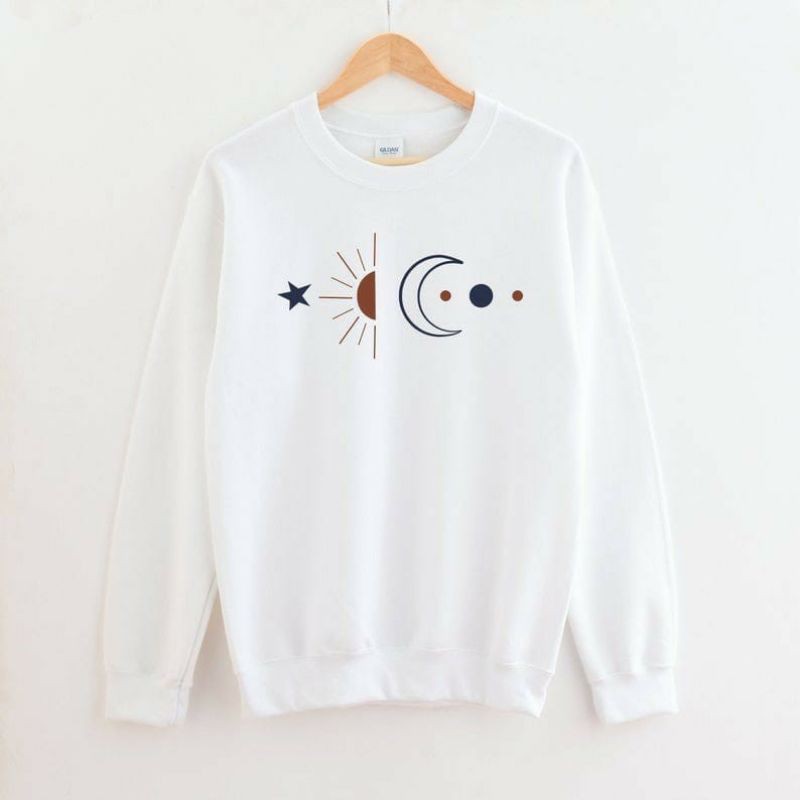 MOON AND SUN SWEATER UNISEX TEBAL TERLARIS'