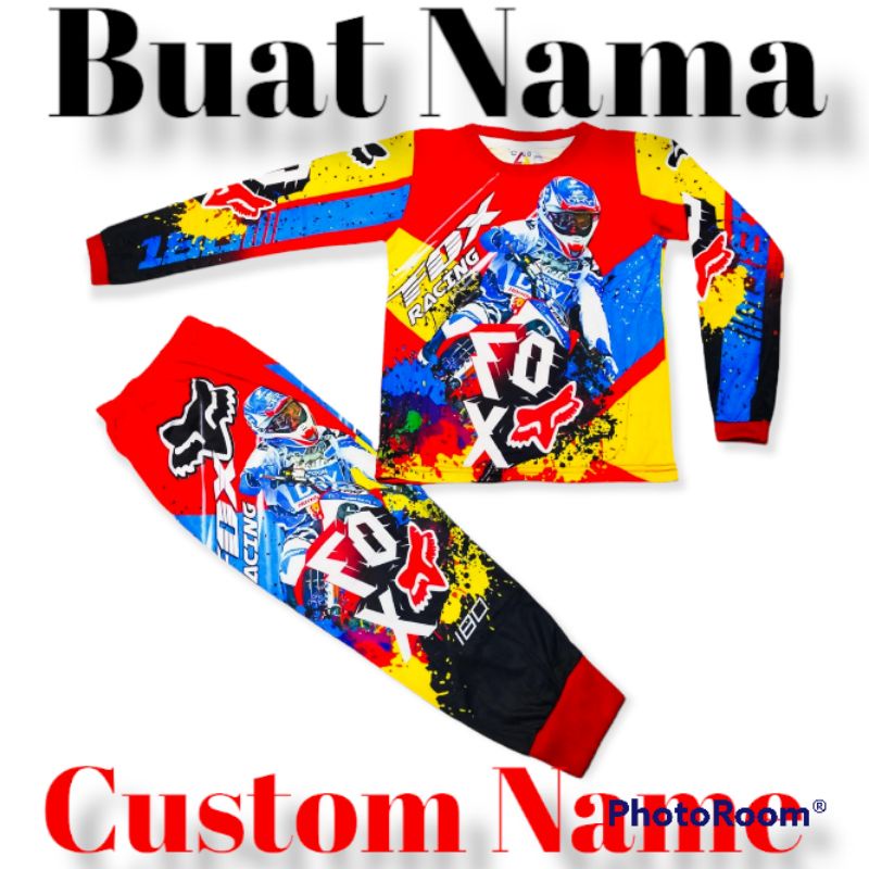 SETELAN BAJU ANAK MOTOR CROSS, SETELAN BAJU ANAK MOTOR TRAIL, SETELAN JERSEY MOTOR BALAP