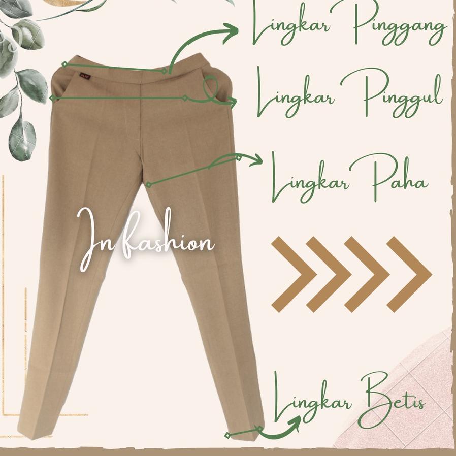 Berkualitas Celana Kerja Wanita Pinggang Karet Melar Big Size Super Jumbo Bahan Dasar Kain Katun Wol