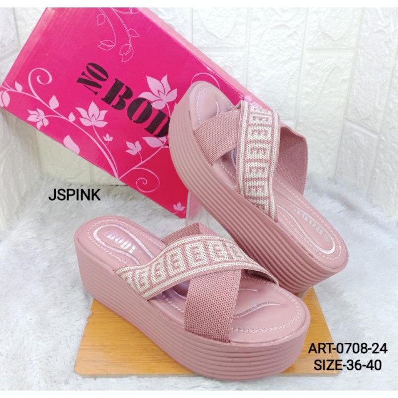 SANDAL WEDGES IMPORT WANITA NO BODY 0708-24