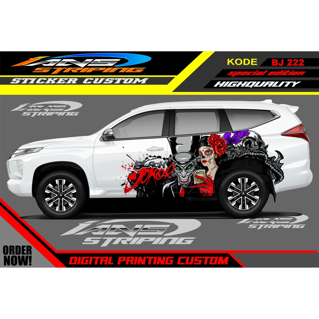 STICKER MOBIL PAJERO SPORT, FORTUNER, INNOVA