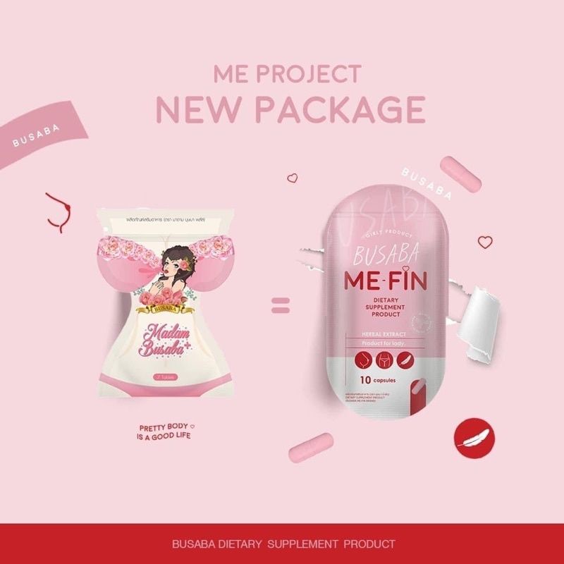 ME FIN BUSABA PINK REAPAIR PLUS PEACH POWDER 10'S ori 100% THAILAND Rapet vagina,keputihan,detox
