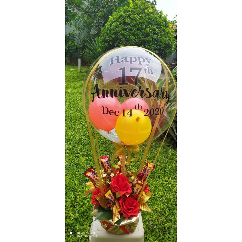 Buket balon bunga wisuda graduation valentine birthday