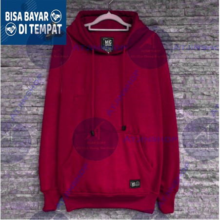 Atjin-Sweater Hoodie Polos Cowok Cewek Jaket Sweater Polos Pria Wanita Couple Bahan Lembut