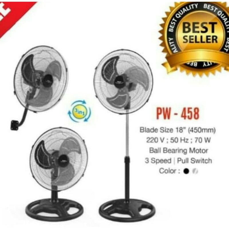 PW-458 MASPION POWER FAN 18 inch / KIPAS ANGIN MASPION PW458 / MASPION PW 458 3in1