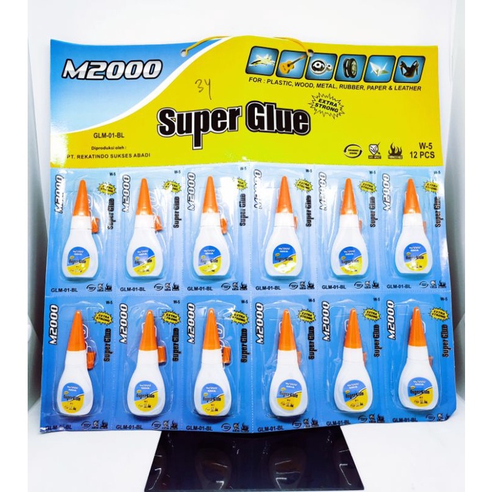 

Lem super glue m2000/ lem Korea/ lem serbaguna isi 12pcs