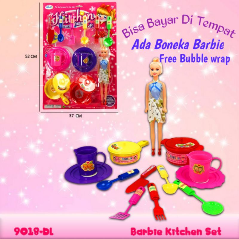 Alat Masak Memasak Dapur Ada Boneka Barbie Lengkap