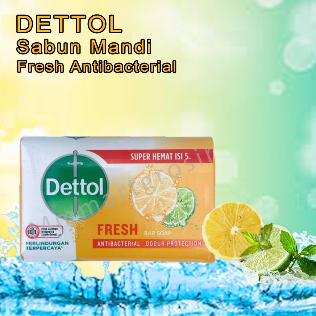 Dettol Bar Soap / Dettol Fresh / Sabun Mandi Batang / 100g