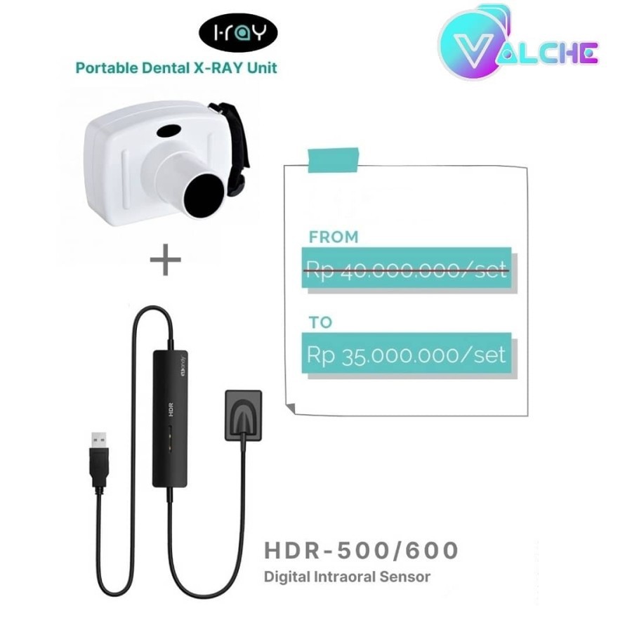 I-Ray Portable Dental X Ray Unit + HDR Digital X-ray Sensor