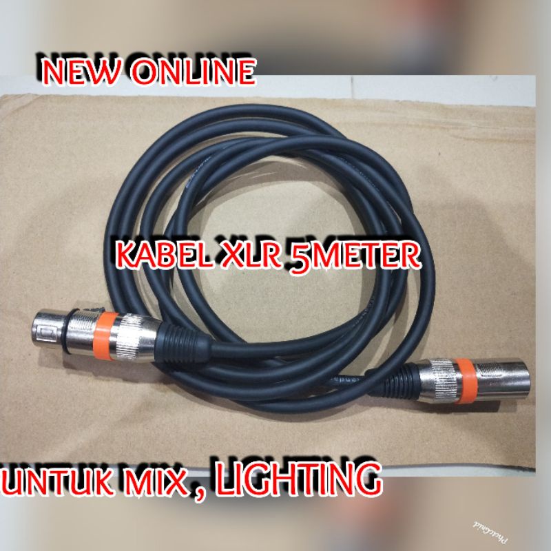 KABEL AUDIO/MIXER LIGHTING/PARLED CANON male to Canon female 5meter