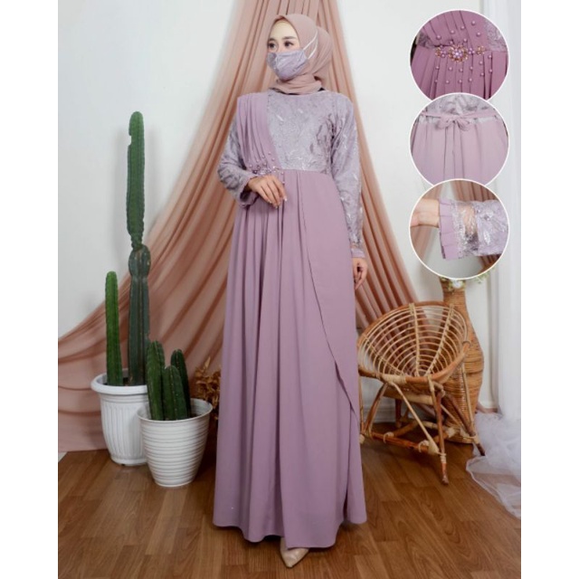 GAMIS SELENDANG ZAMECA // GAMIS PESTA // GAMIS BRUKAT // KEBAYA MODERN // KEBAYA PESTA // OUTFIT BAJU PESTA