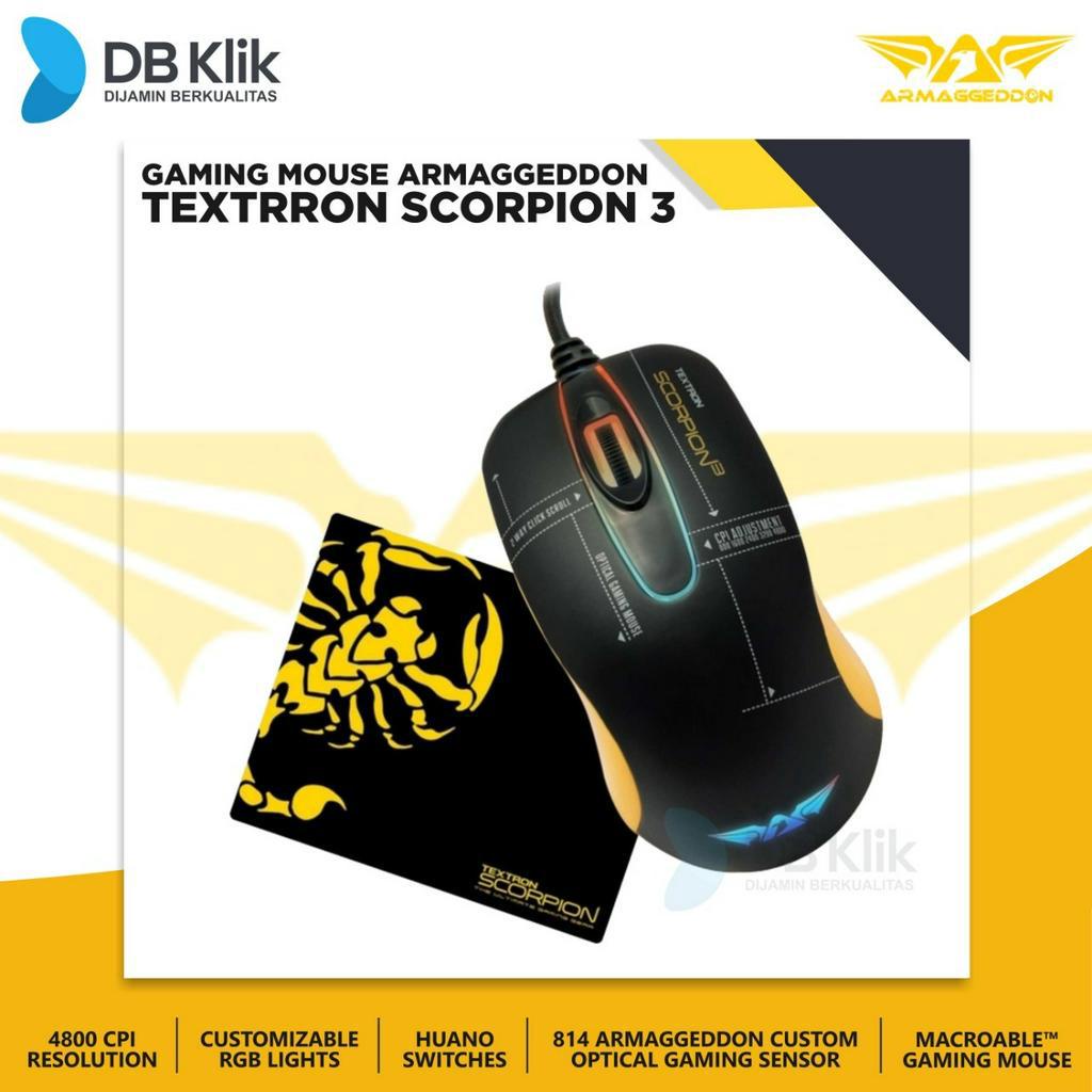 Mouse Gaming Armaggeddon Textron Scorpion 3 Wired 4800 CPI |