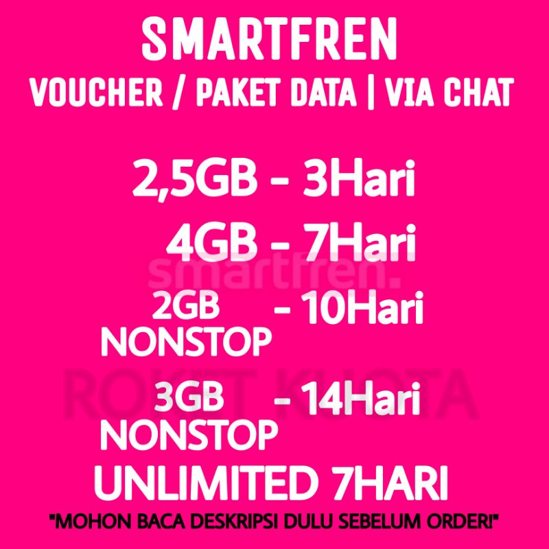 KUOTA SMARTFREN UNLIMITED VOUCHER SMARTFREN UNLIMITED VOUCHER SMARTFREN NONSTOP