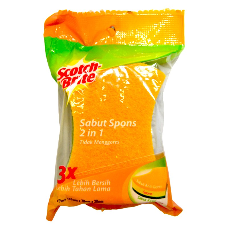 3M Scotch Brite Sabut Hijau Dua Sisi ID-34