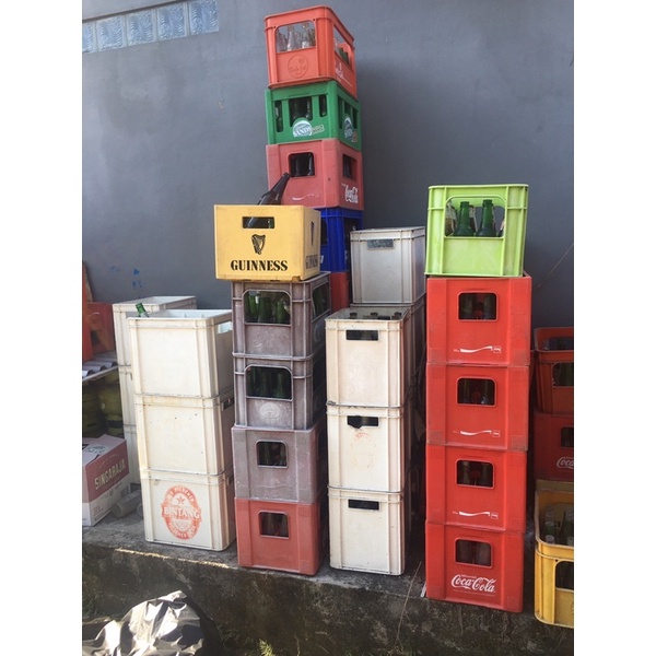 krat/kerat dan botol bekas cocacola dll