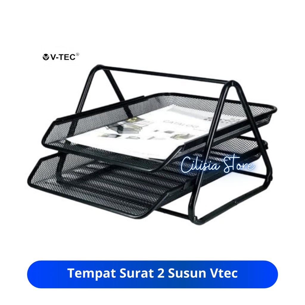 

Tempat Surat 2 Susun Vtec / Bak Surat Besi / Document Tray Bak Jaring