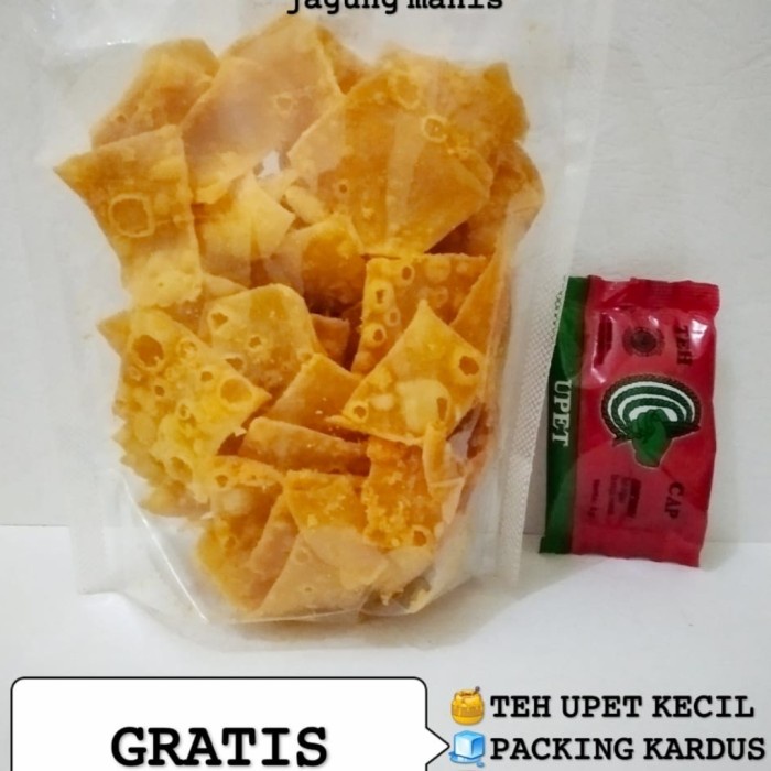 

PROMO Keripik kripik Pangsit Jagung Manis GRATIS Teh Upet