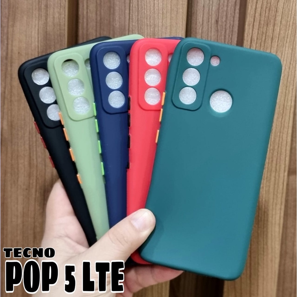 CASE TECNO POP 5 LITE  SOFTCASE SLIM MATTE PREMIUM BLACK PROTECT CAMERA