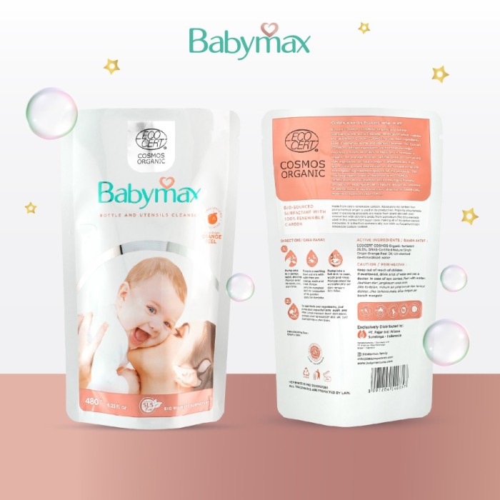 Babymax Bottle And Utensils Cleanser Ecocert 480mL