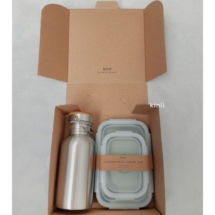 khana sustainable zero waste gift set lunch box collapsible cup bottle