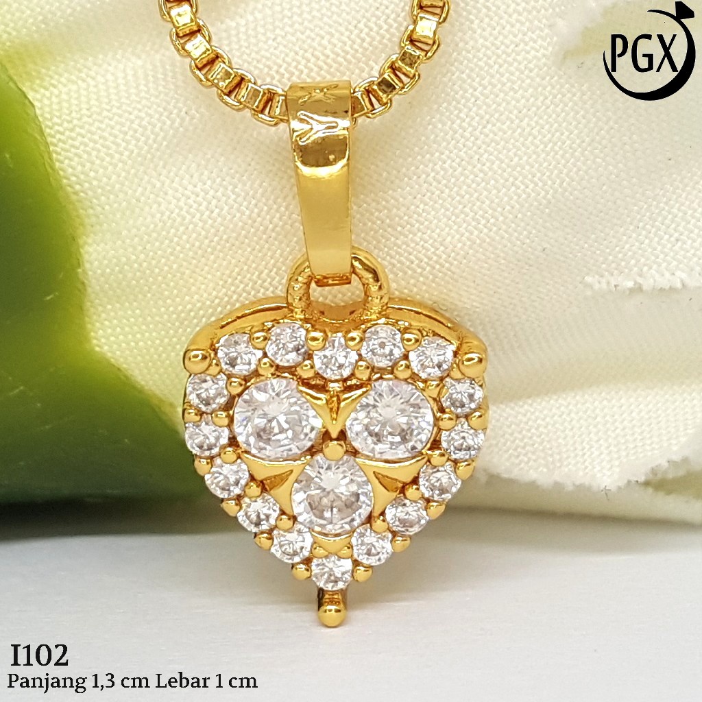 PGX Liontin Kalung Xuping Wanita Aksesoris Fashion Perhiasan Lapis Emas  - I102