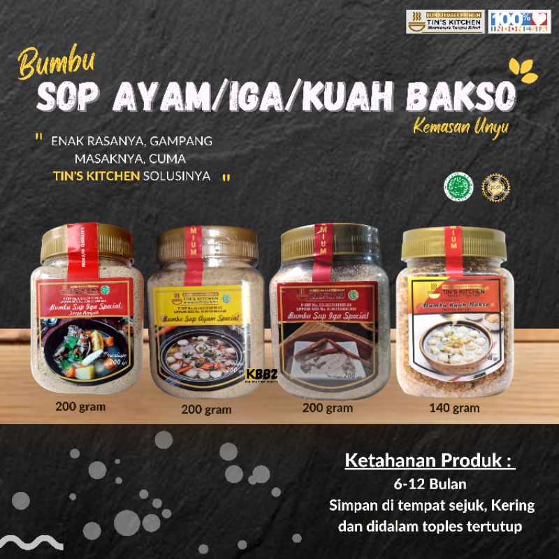 

Bumbu Sop Iga Ayam Kuah Bakso Tin's Kitchen Kemasan Unyu