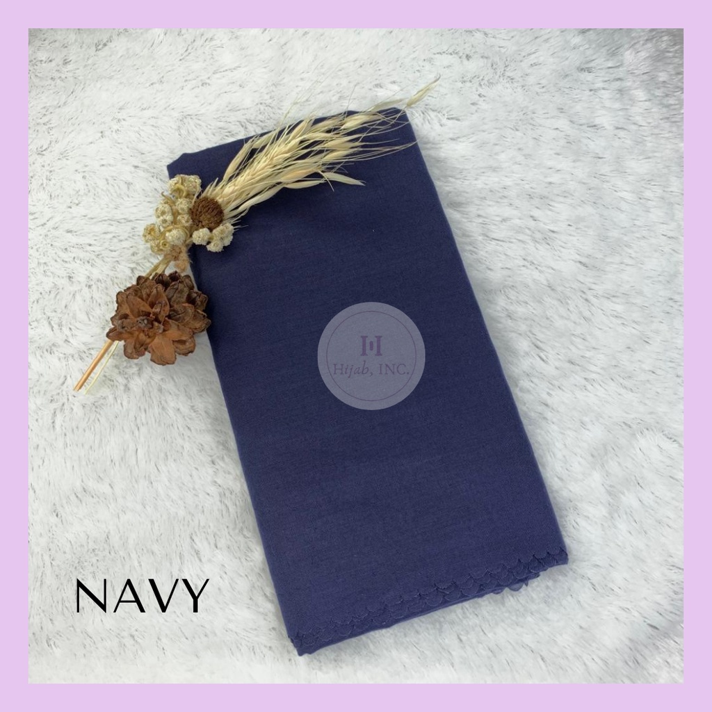 Hijabinc - Athalia Square Hijab Paris Premium Quality-Navy