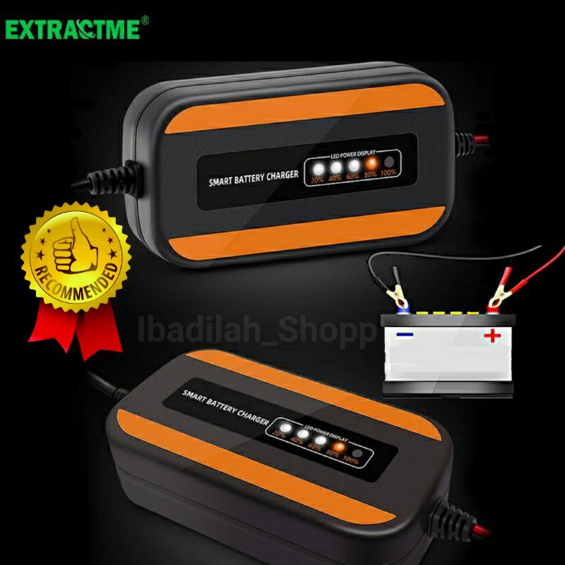 Charger Aki Mobil Lead Acid Smart Charger 12V 2A 20AH - ZYX-Y10-Extractme-
