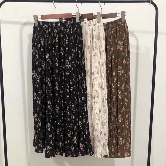 Rok Plisket Import / Rok Prisket / Rok motif Vintage