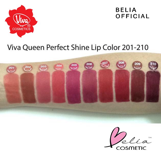 ❤ BELIA ❤ VIVA Queen Perfect Shine Lip Color Lipstik Lipstick 2.5g shades 201 - 210