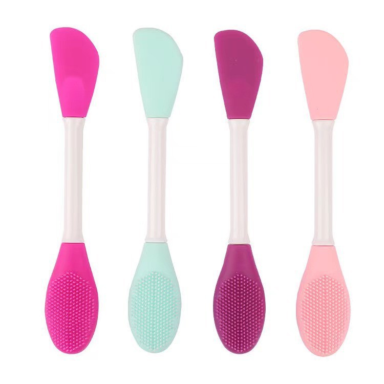 GO! KM329 KUAS MASKER SILIKON+SIKAT PEMBERSIH KOMEDO 2IN1 SILICONE BRUSH FACE MASK COD