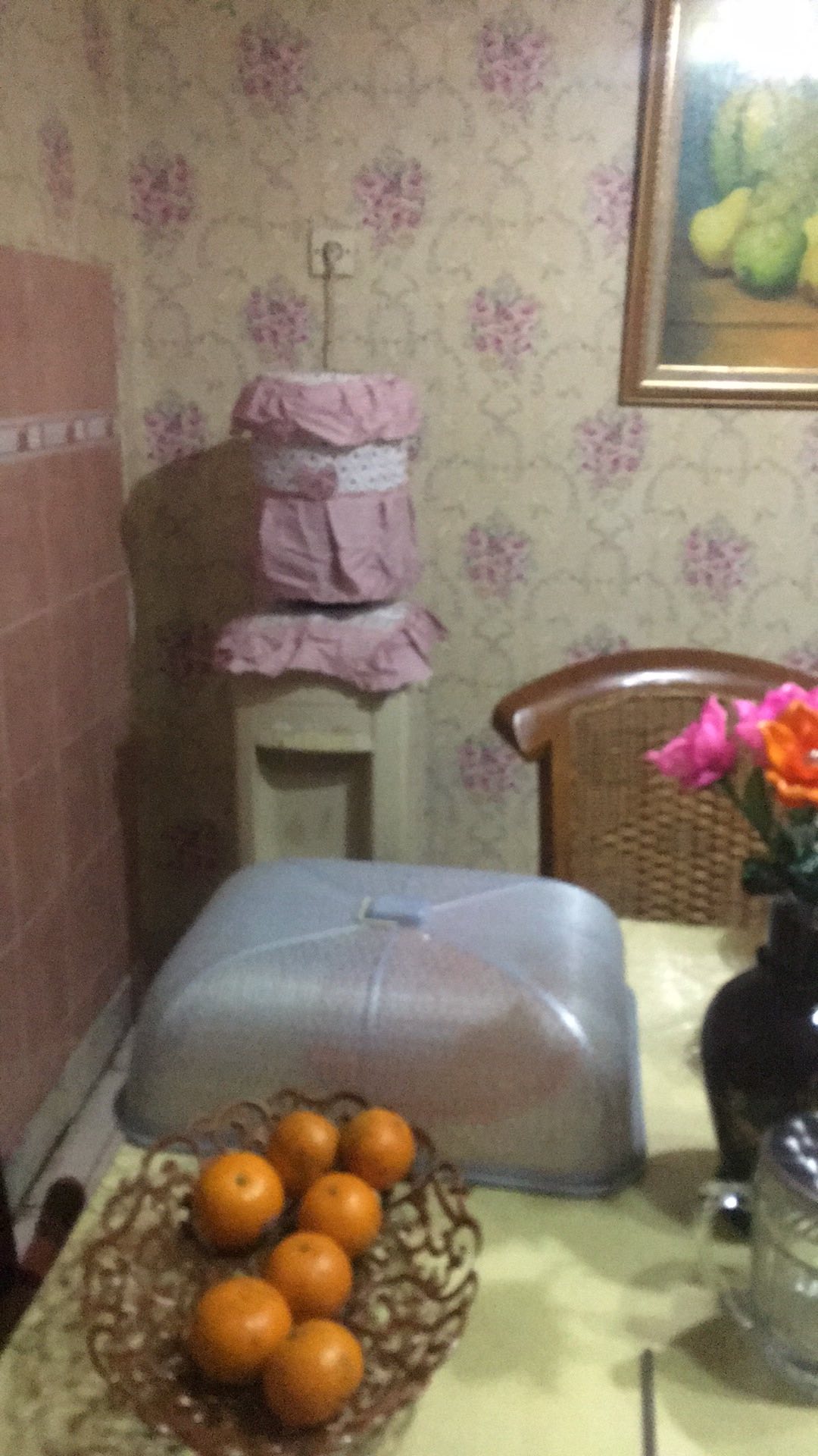 Sarung Cover Galon Air Mineral Tutup Dispenser Motif Bunga Pita - Nms