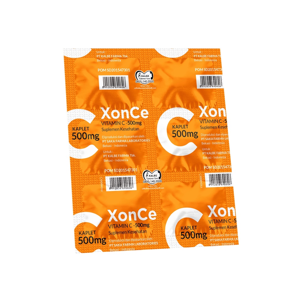 Vitamin C Xonce 500 mg Strip isi 6 Kaplet