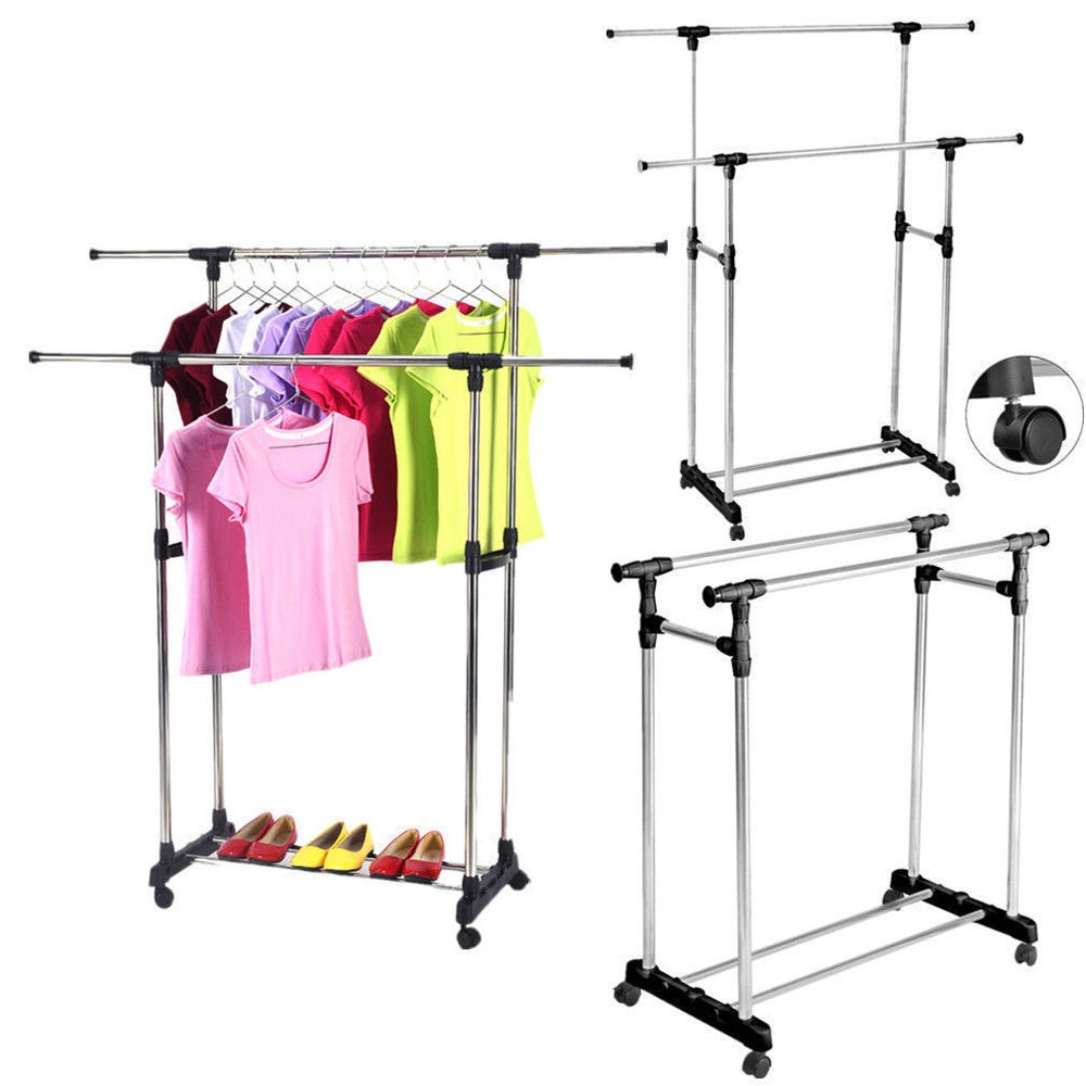 SIERRAHOME, READY, GANTUNGAN BAJU STAND HANGER DOUBLE/RAK SERBAGUNA