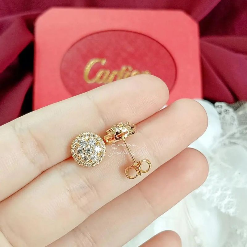 Anting Replika Berlian Eropa lapis emas