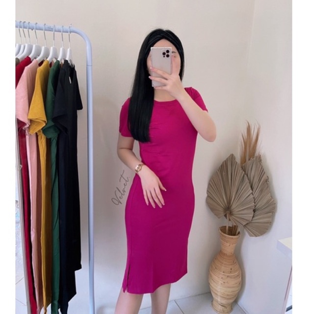 Dress Slim Polos Korean / dress bodycon import