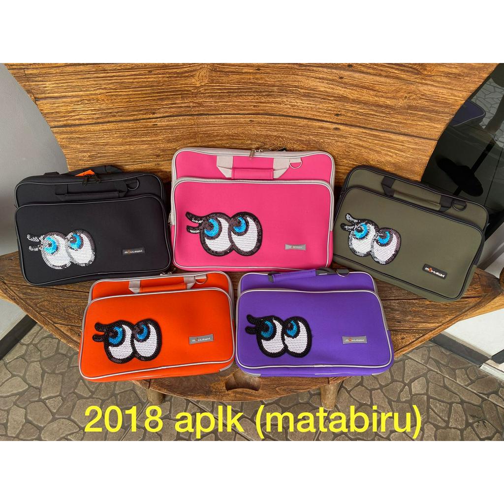 Tas laptop/ case laptop selempang MOHAWK  aplikasi lucu ukuran 14 inch code 2018