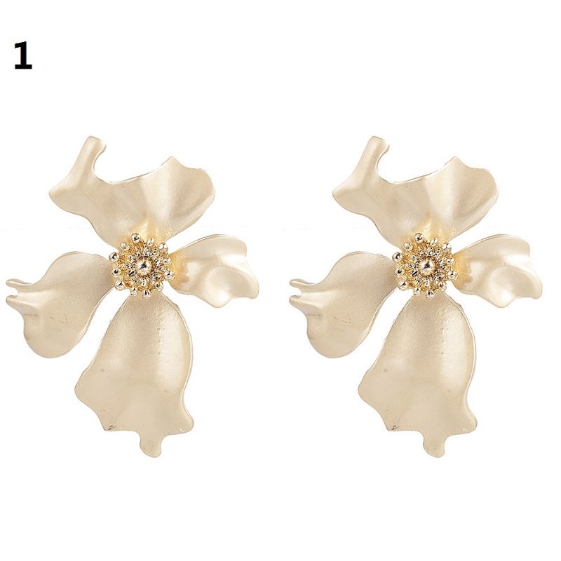 Orchid Earring/anting bentuk bunga Anggrek warna gold