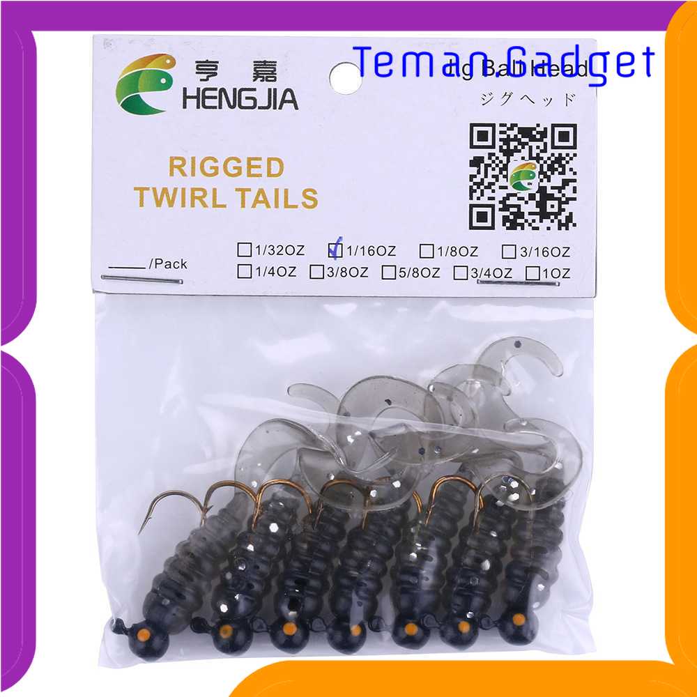 TG-IF Hengjia Umpan Pancing Sea Bass Bait Head Twirl Worm 1.75G 7PCS